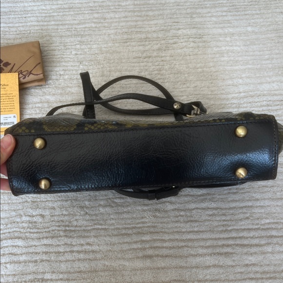 Patricia Nash Olive Snake Print Satchel - Picture 5 of 13